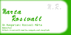 marta rosivall business card